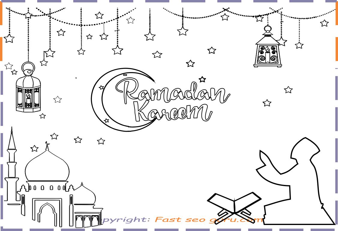 Ramadan Kareem Coloring Pages Printable